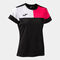Maglia a manica corta donna Crew V nero rosa bianco
