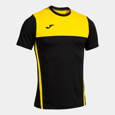 Camiseta manga corta hombre R-Trail Nature negro amarillo