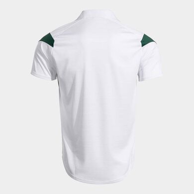 Polo shirt short-sleeve man Montreal white green
