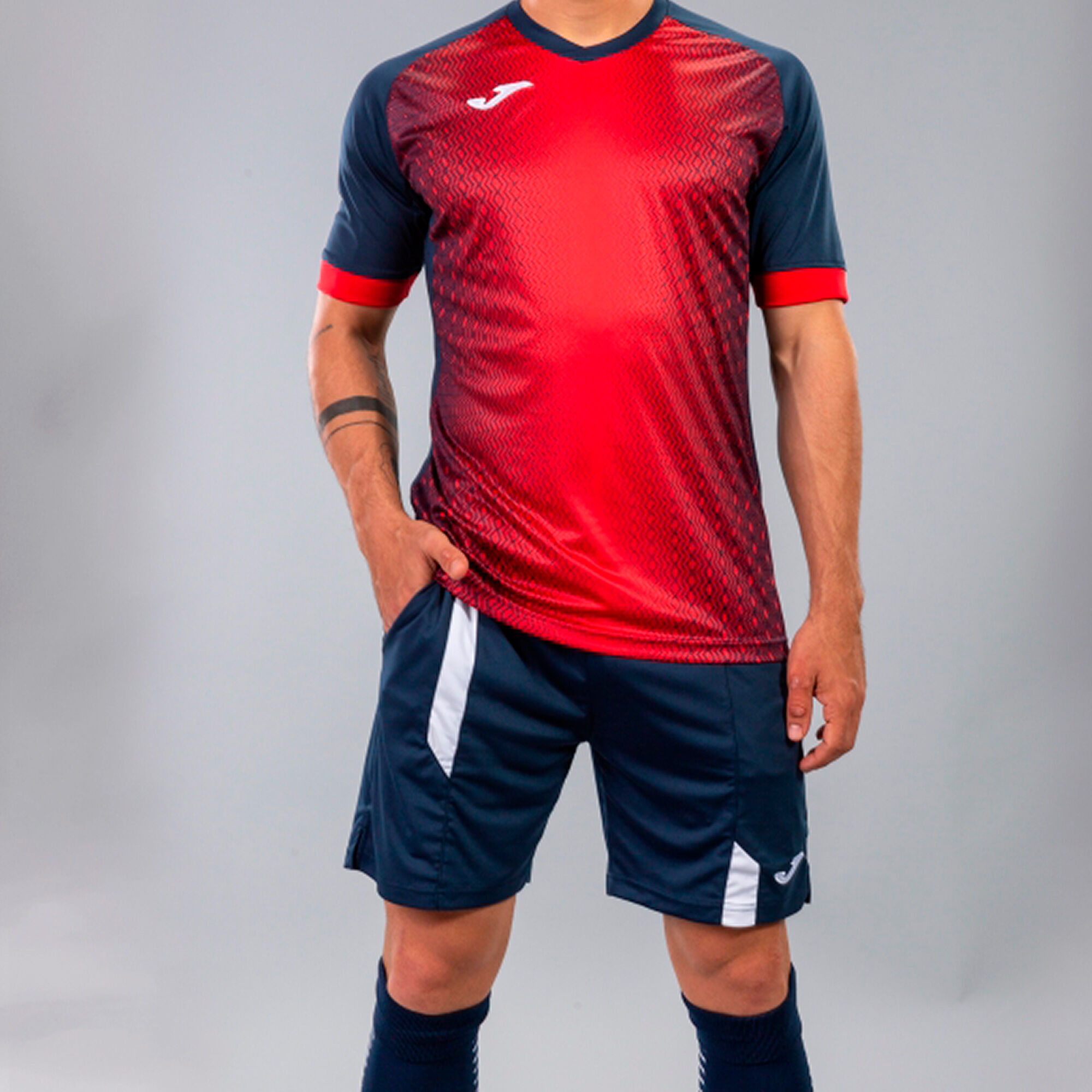 Camiseta manga corta hombre Supernova marino rojo