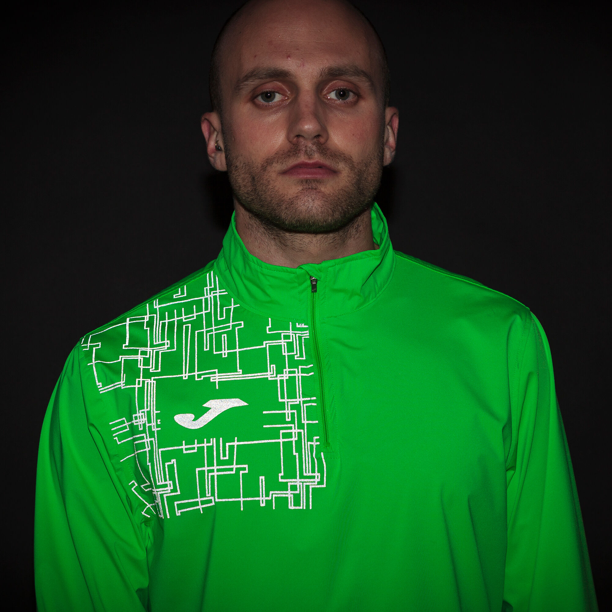 Sweat-shirt homme Elite VIII vert fluo