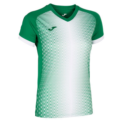 Maglia a manica corta donna Supernova verde bianco
