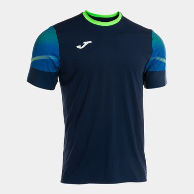 Maillot manches courtes homme Elite XI bleu marine vert fluo