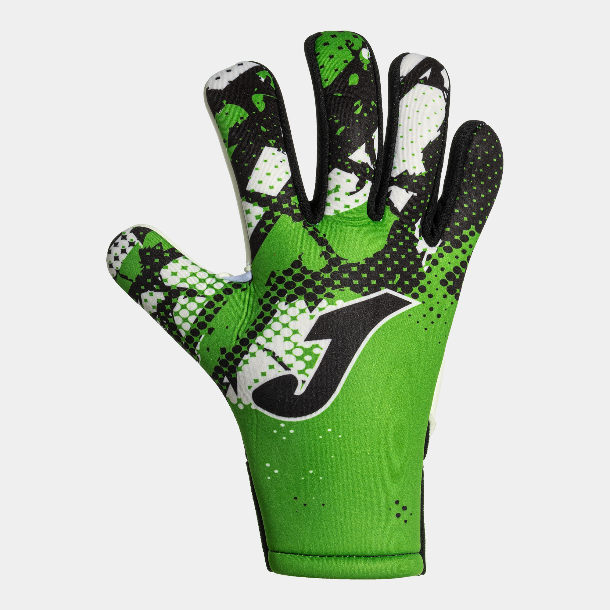 Rękawice bramkarskie piłka nożna Hunter fluorescencyjny zielony czarny
