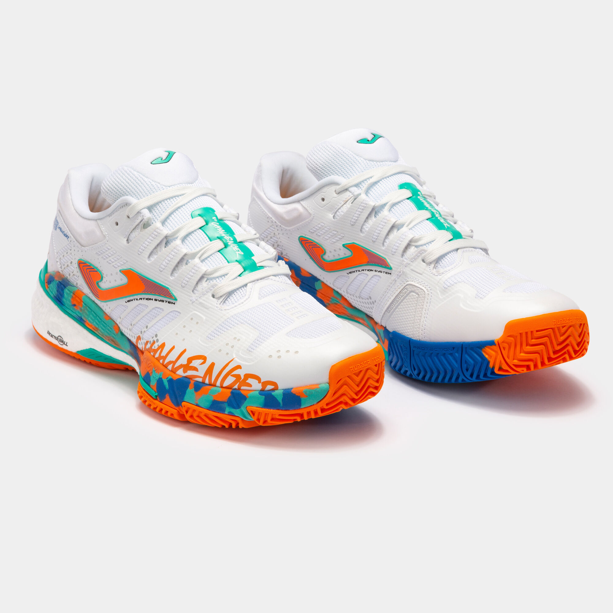 SHOES SLAM MEN 21 WPT - CHALLENGER CLAY MAN WHITE TURQUOISE