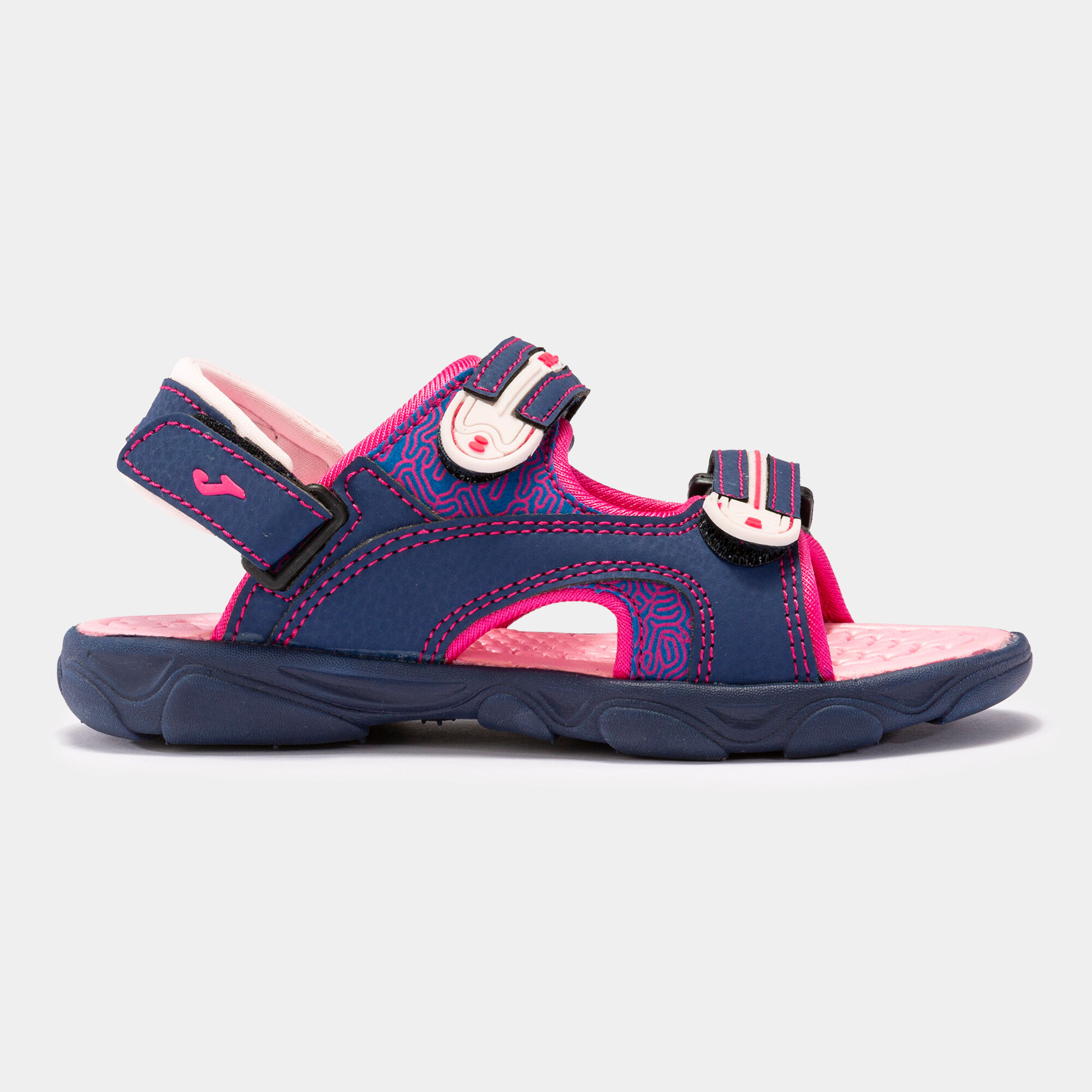 Casual flip flops S.Ocean Jr 23 junior navy blue fuchsia