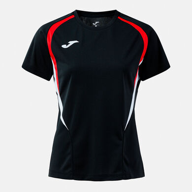 Tricou cu m&acirc;necă scurtă damă Championship 20 negru roșu