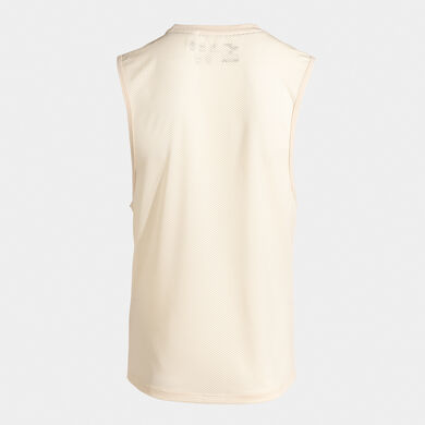 Sleeveless t-shirt man Indoor Gym beige