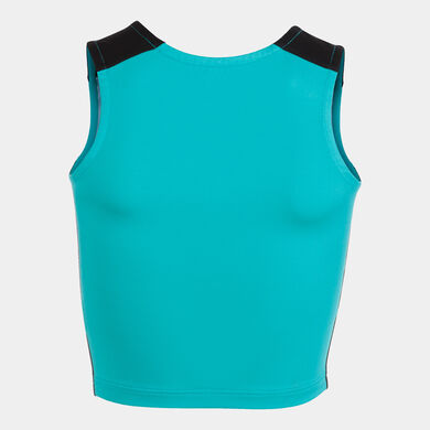 Top mujer Record II turquesa negro