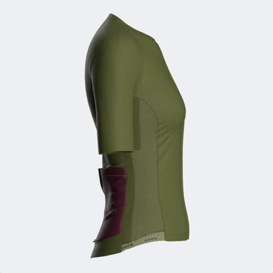 Maillot manches courtes femme Crono vert