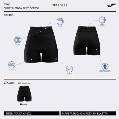 Short mujer R-Nature negro