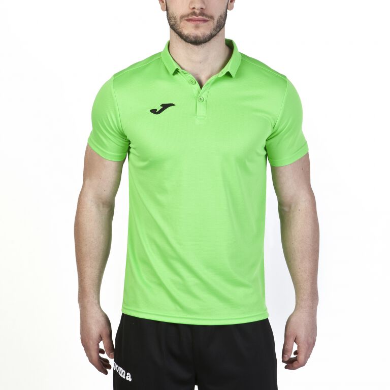 POLO MANCHES COURTES HOMME HOBBY VERT FLUO