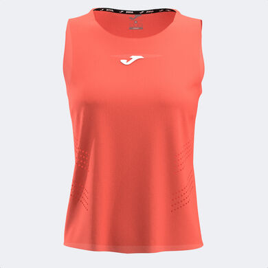 Sleeveless t-shirt woman Challenge coral
