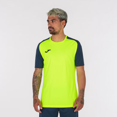 Camiseta manga corta hombre Academy IV amarillo flúor marino