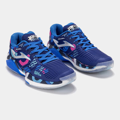 Pantofi sport pickleball Picklet 25 Pickle Pro Tour 25 unisex bleumarin albastru regal roz