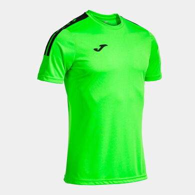 T-shirt manga curta homem Olimpiada verde fluorescente preto