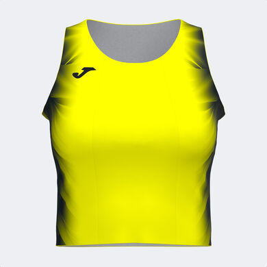 Top mujer Elite XI amarillo flúor negro