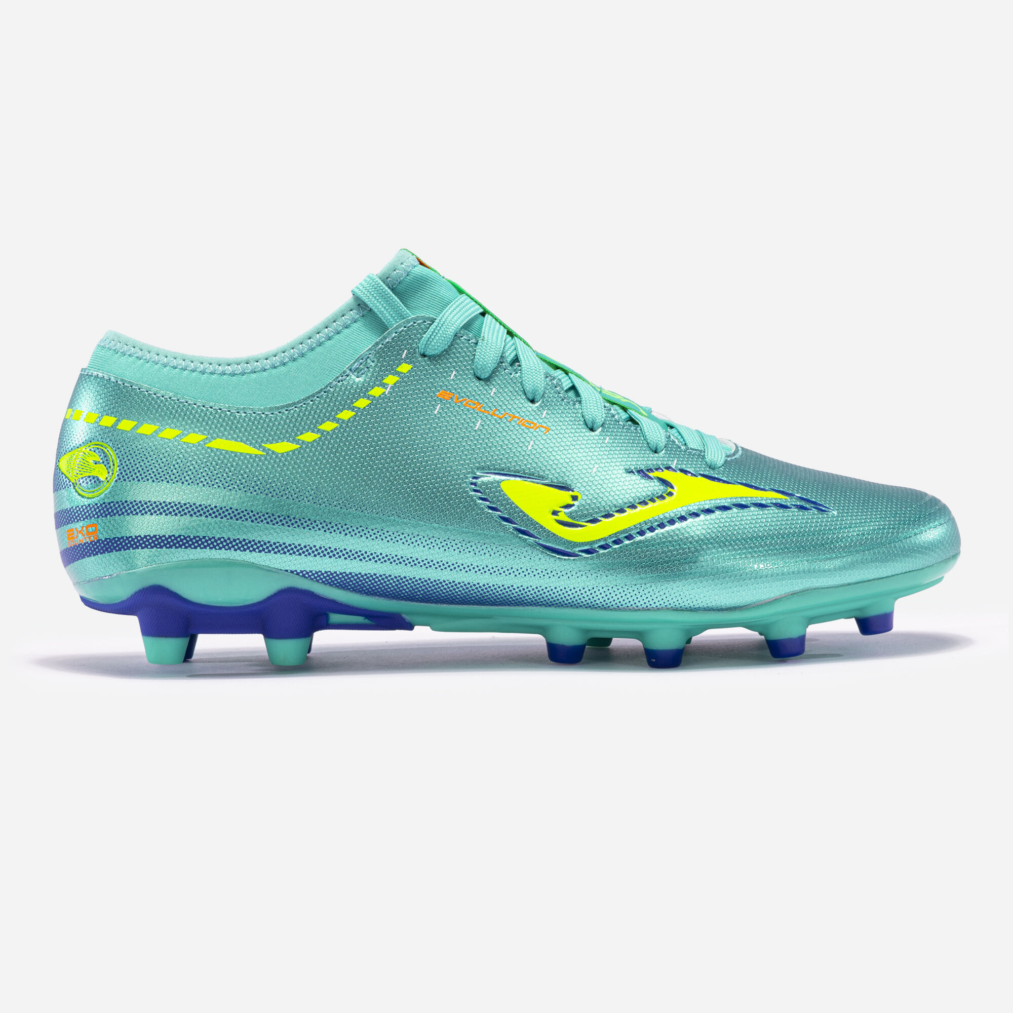 Chaussures football Evolution 24 gazon synthétique AG turquoise