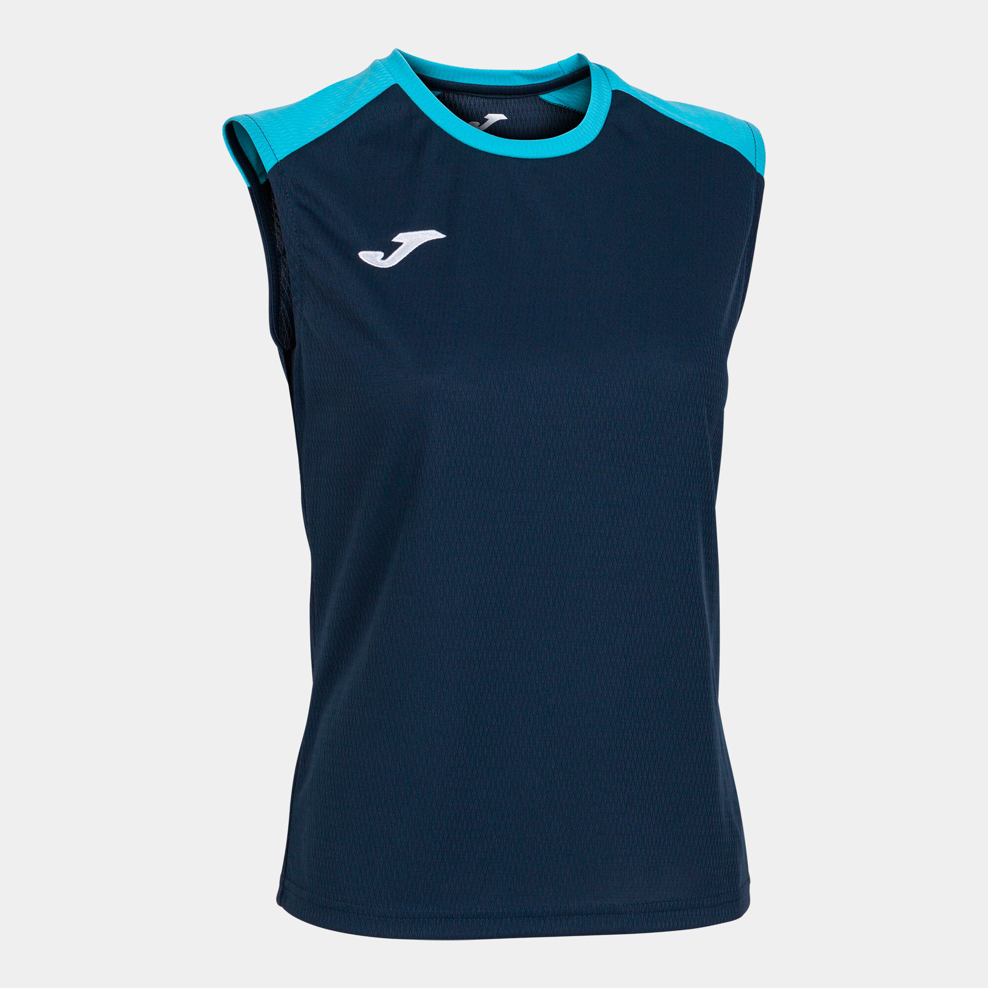 T-shirt de alça mulher Eco Championship azul marinho azul-turquesa fluorescente
