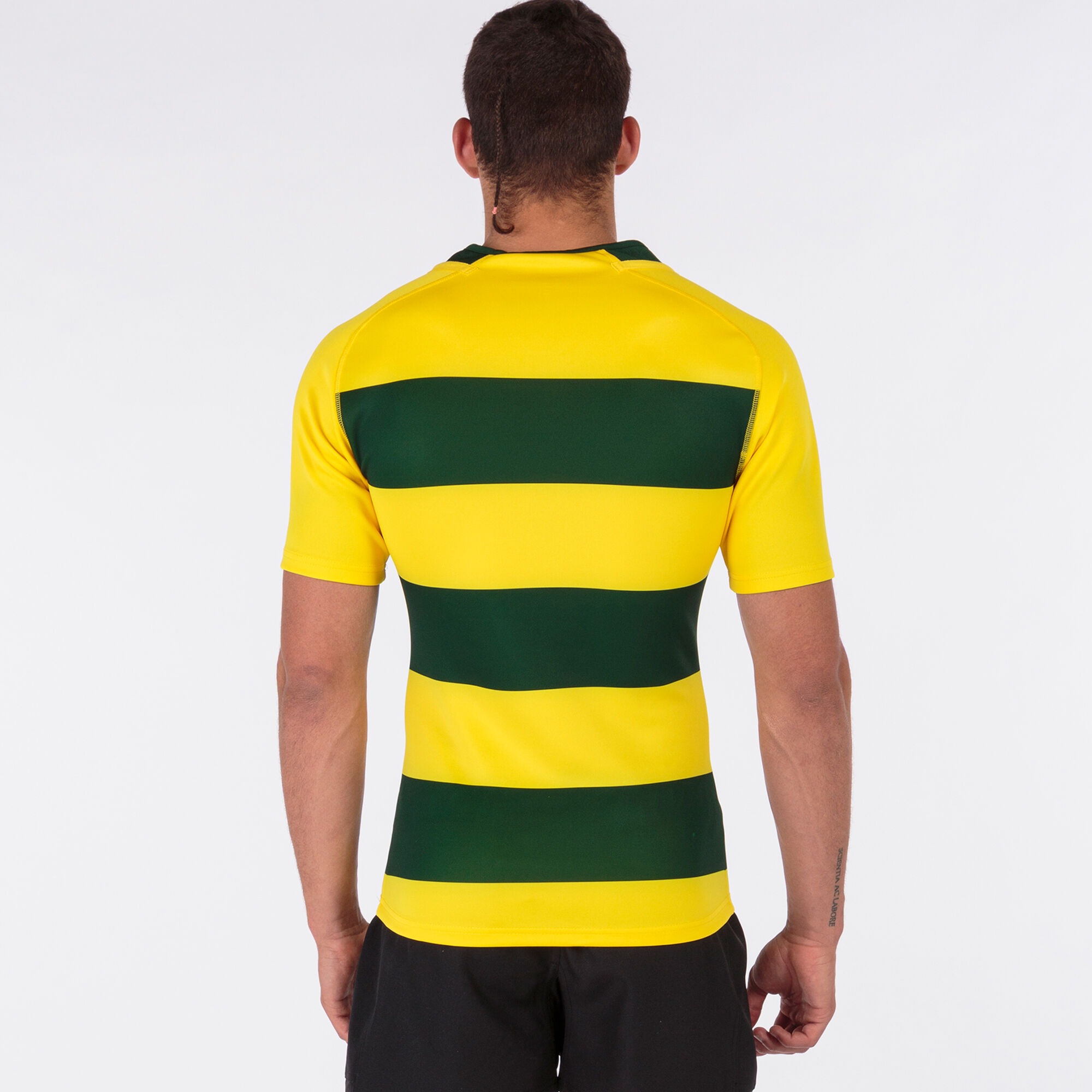 T-shirt manga curta homem Prorugby II verde amarelo