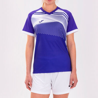 T-SHIRT MANGA CURTA MULHER SUPERNOVA II ROXO BRANCO