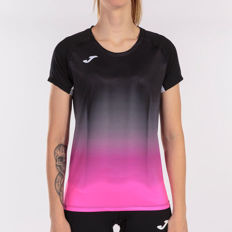 Camiseta deporte de mujer manga corta Rosa Flúor