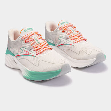 Zapatillas running Podium R.6000 mujer blanco turquesa
