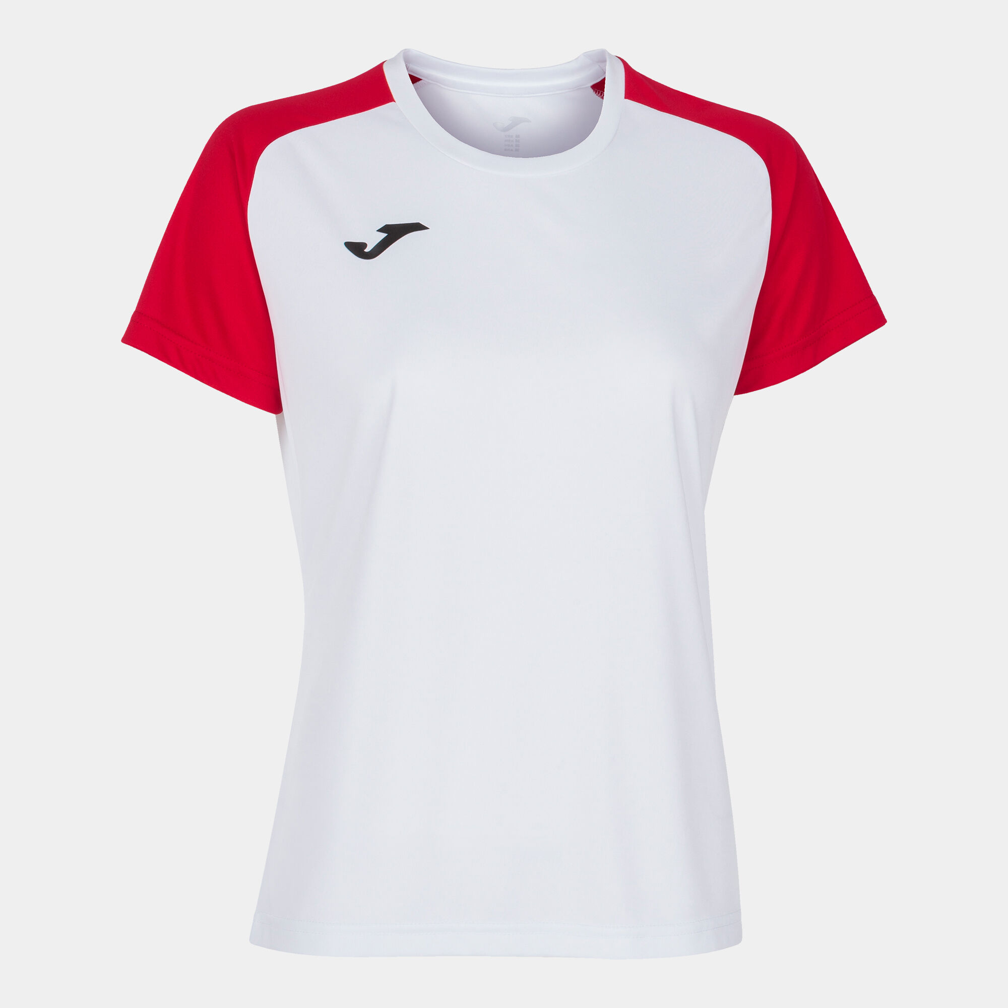 Maillot manches courtes femme Academy IV blanc rouge