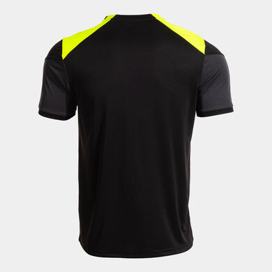 Shirt short sleeve man Danubio black fluorescent yellow