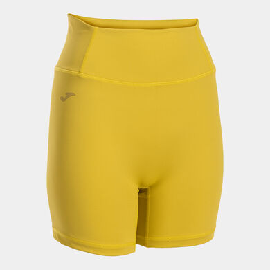 Mallas cortas mujer Indoor gym amarillo