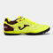 Botas fútbol Top Flex 25 moqueta - turf amarillo flúor morado
