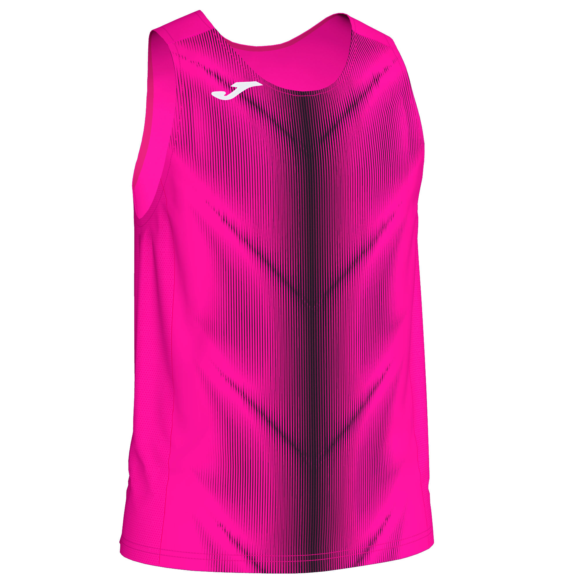 Sleeveless t-shirt man Olimpia fluorescent pink black
