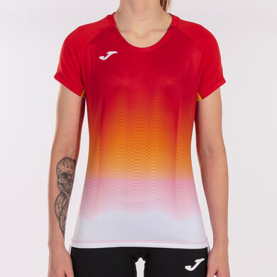 Camiseta manga corta mujer Elite VII rojo blanco amarillo