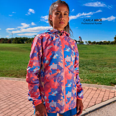 Rainjacket woman R-City London coral