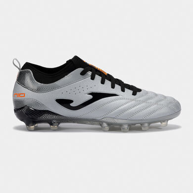 Fußballschuhe Numero-10 25 fester boden grau schwarz