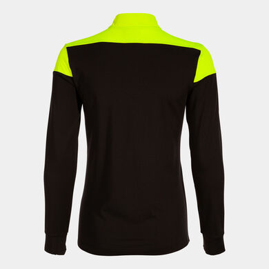 Sudadera mujer Elite X negro amarillo flúor