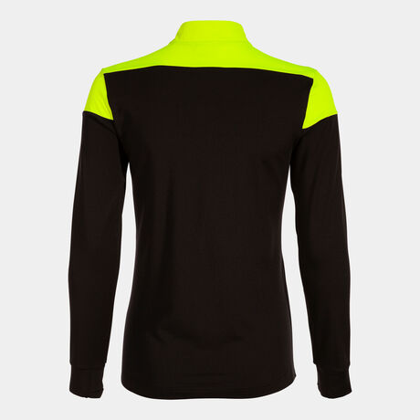 Sudadera mujer Elite IX negro verde flúor