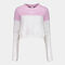 Sweat-shirt femme Daphne blanc violet