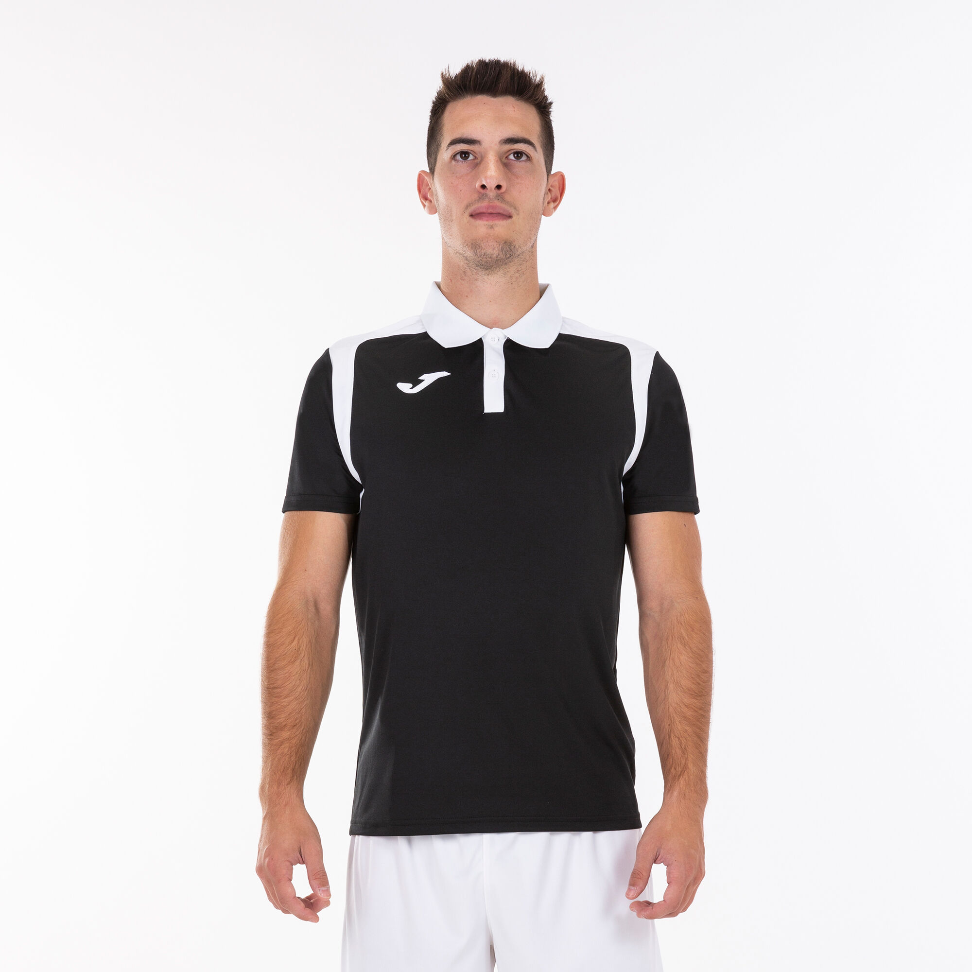 Polo shirt short-sleeve man Championship V black white