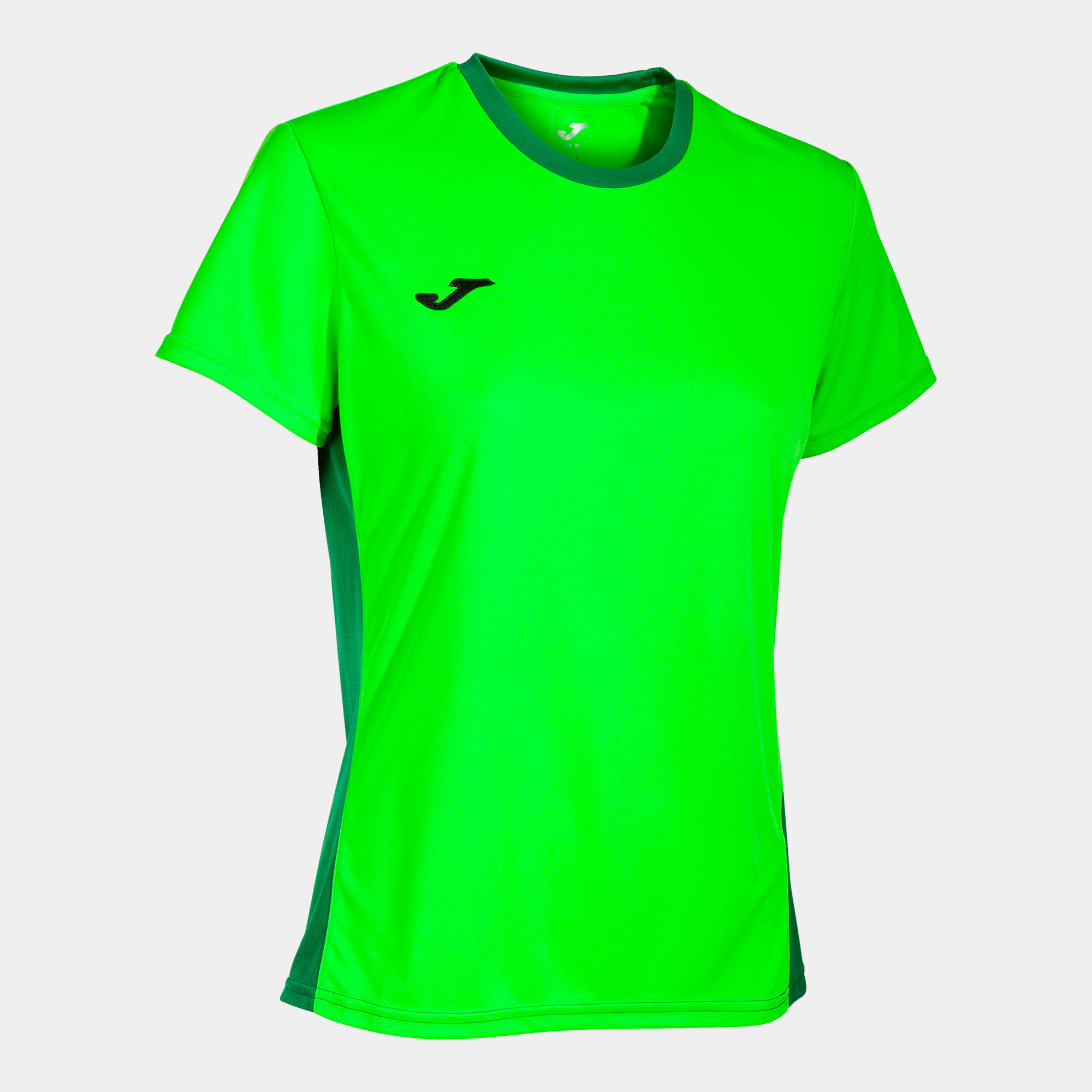 T-shirt manga curta mulher Winner II verde fluorescente