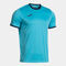 Shirt short sleeve man Combi Premium fluorescent turquoise navy blue