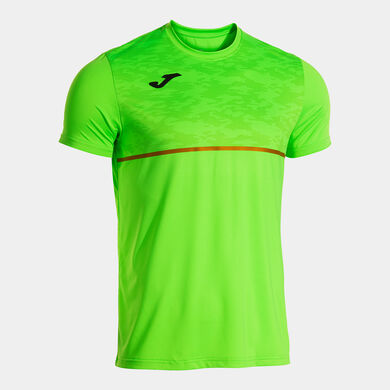Camiseta manga corta hombre Record III verde flúor
