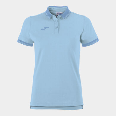 Kurzarm-poloshirt frau Bali II himmelsblau