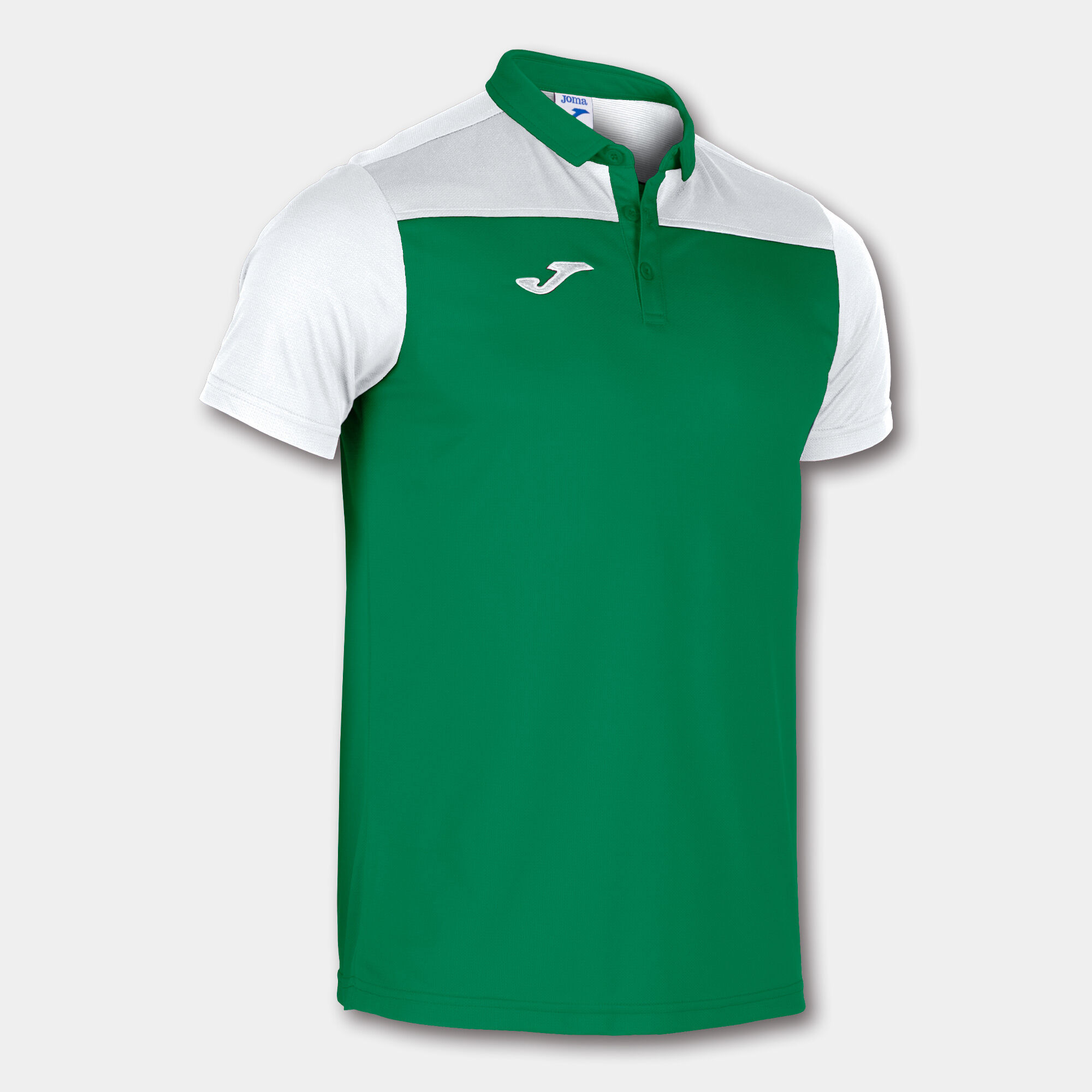 White t shirt with shop green collar
