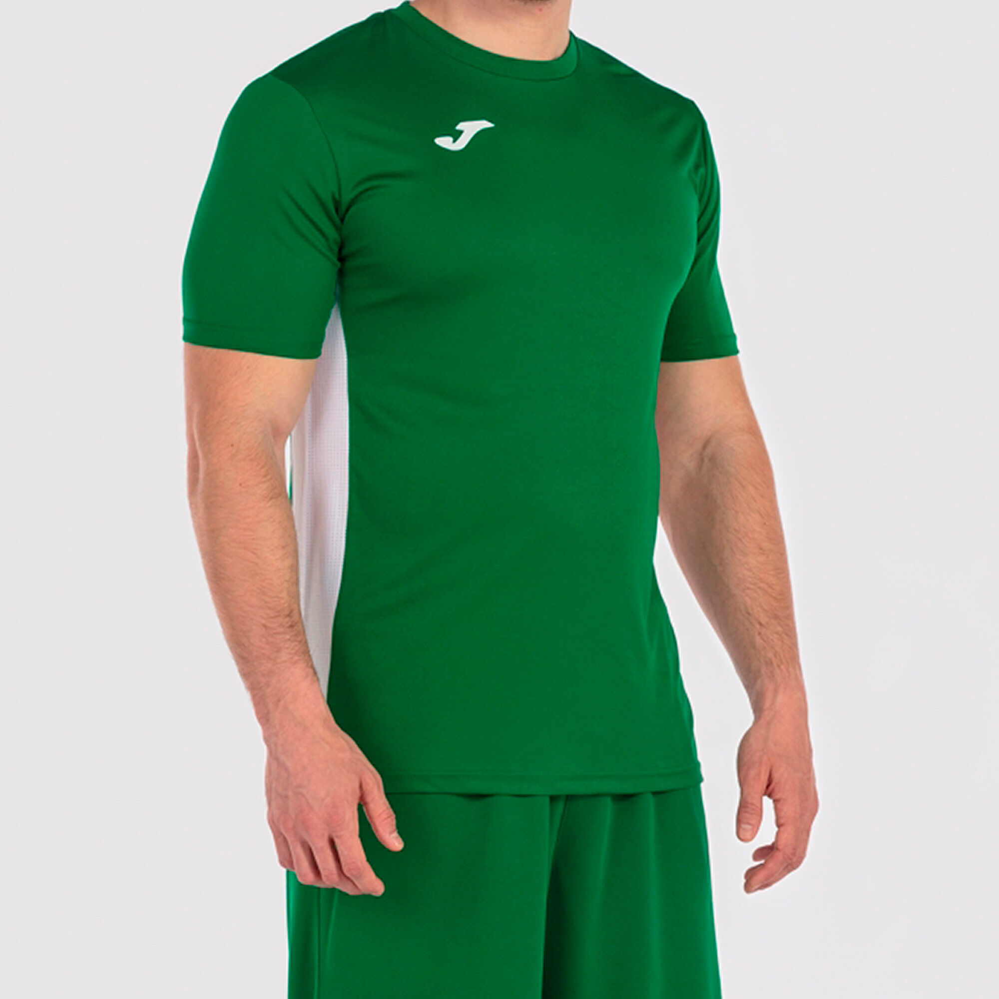 Maillot manches courtes homme Cosenza vert blanc