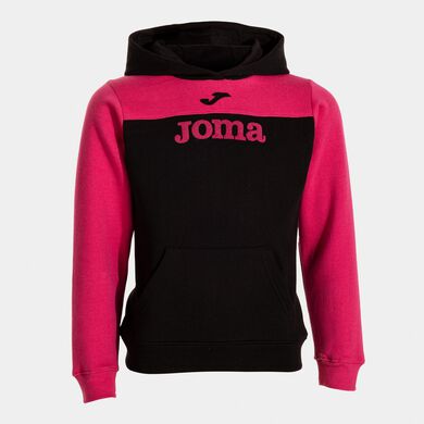 Sudadera con capucha niña Park negro fucsia