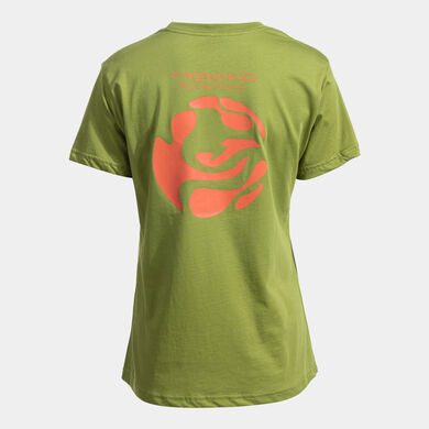 Kurzarmshirt frau Chameleon grün