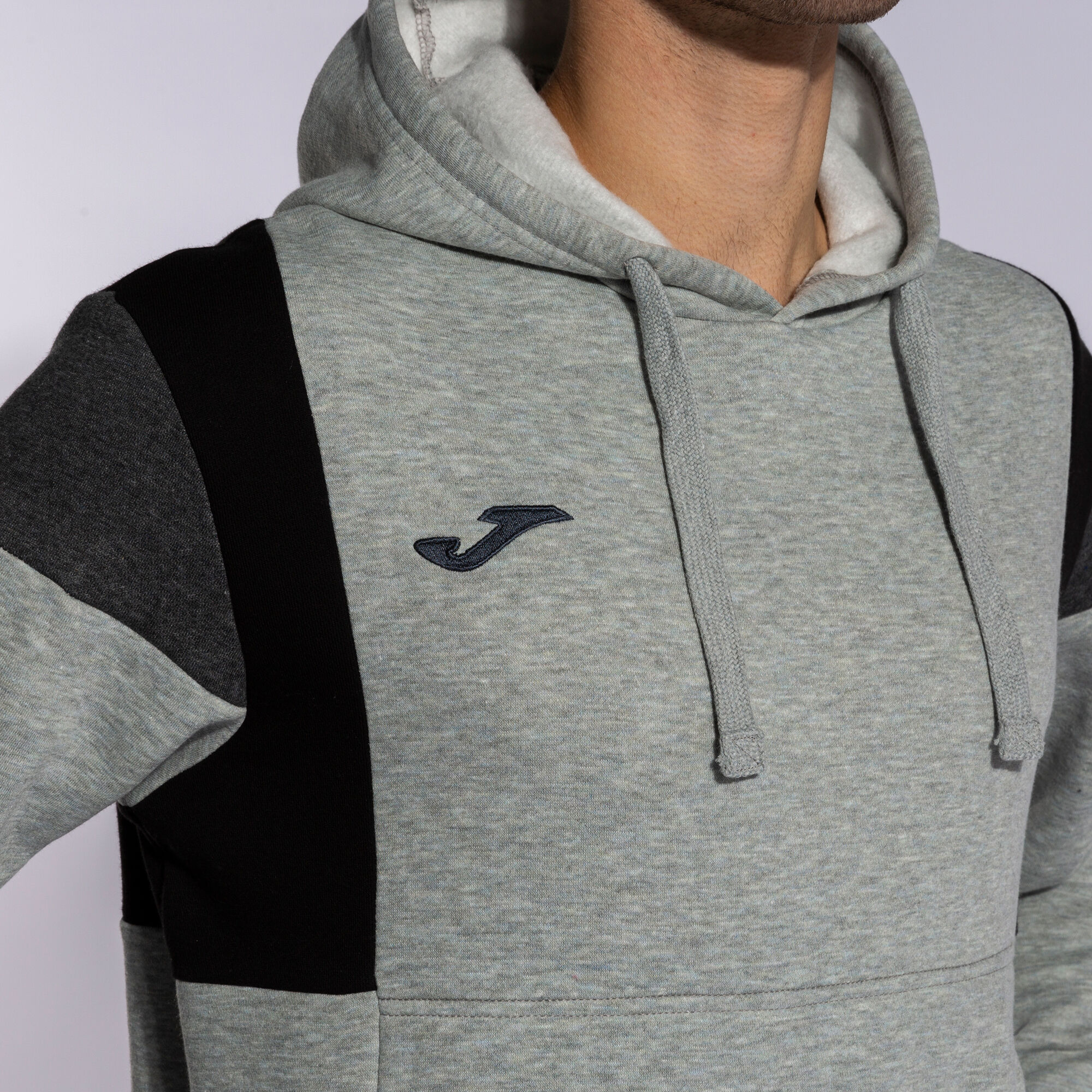 Hooded sweater man Confort III melange gray