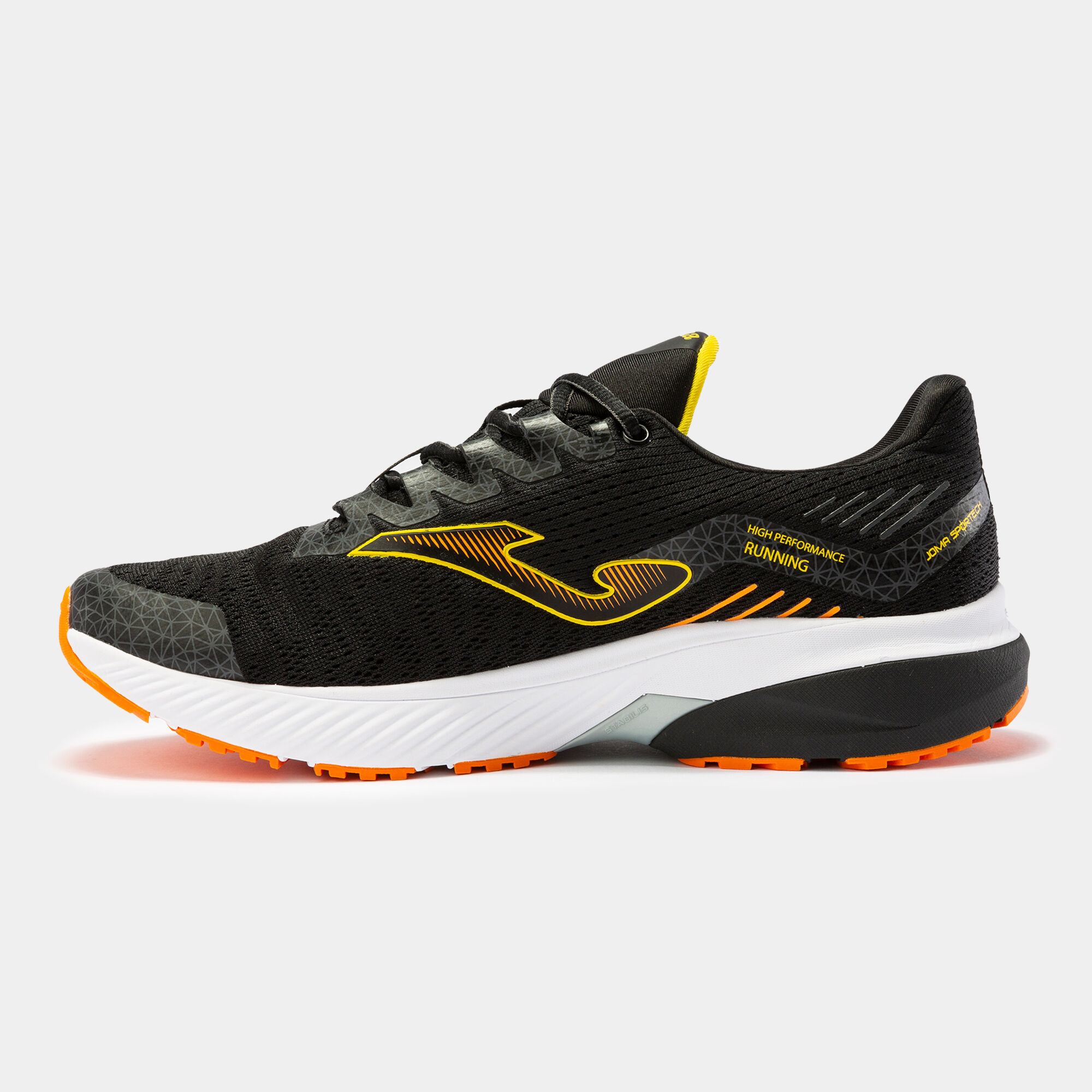 Running shoes Titanium 22 man black fluorescent orange