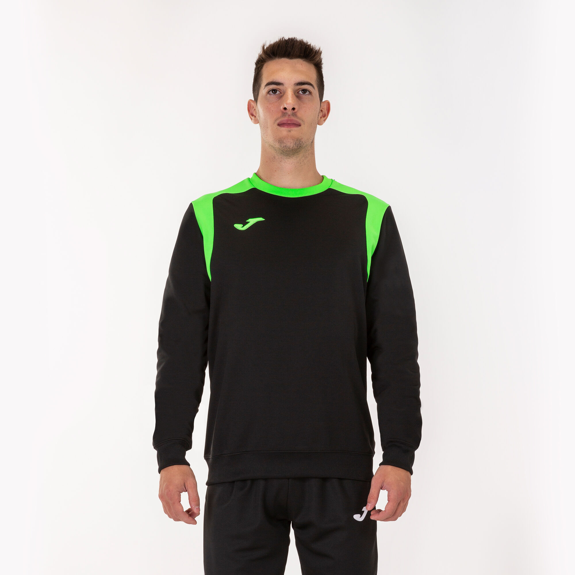 Sudadera hombre Championship V negro verde fl or